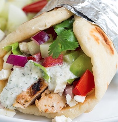 Grilled Chicken Greek Gyro