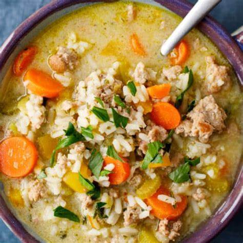 Turkey with Rice Soup